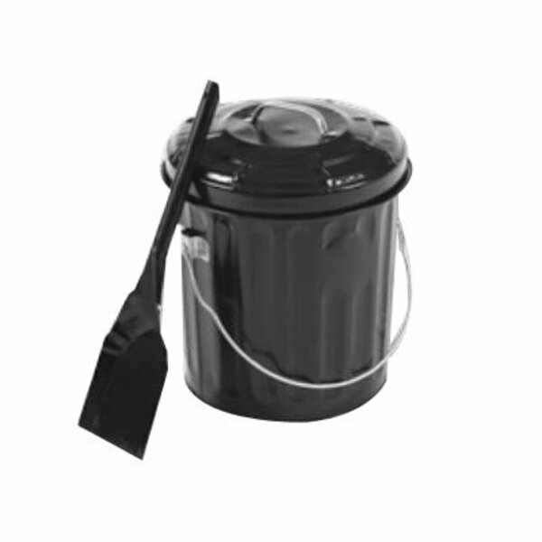 Gray Metals 4 Gallon Black Ash Pail W/Shovel BAP-KIT